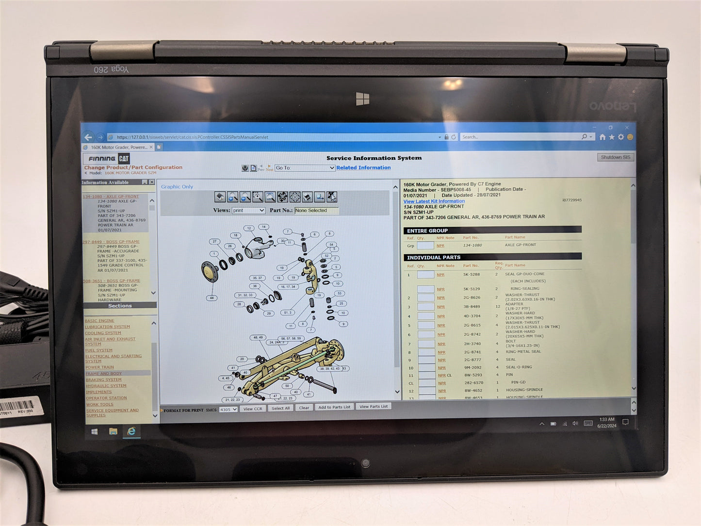 Diagnostic Laptop CAT ET 2023A Perkins ET 2023A SPI Sis CBT