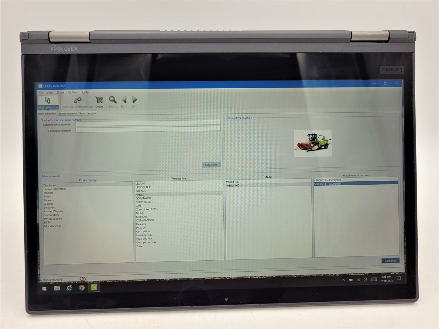 Diagnostic Laptop CLAAS CDS 7.5.1 2021.05 WEBTIC 2024 PARTSDOC 2021 METADIAG 2016