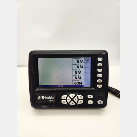 Trimble CB430 CAT CD700 Control Box front view powered on.