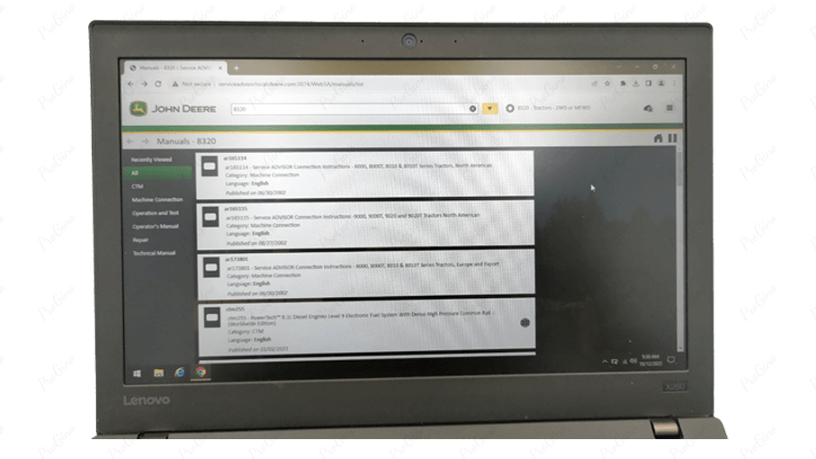 Diagnostic Laptop John Deere Service Advisor v5.3