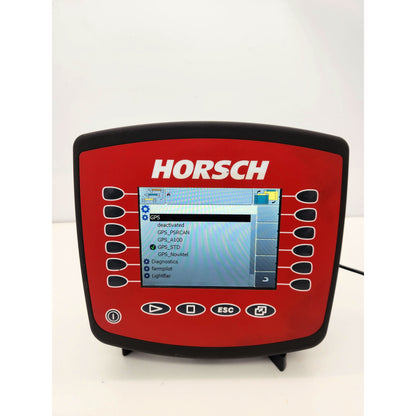 Front view of the Muller Horsch ISOBUS terminal display and control buttons. 00345263