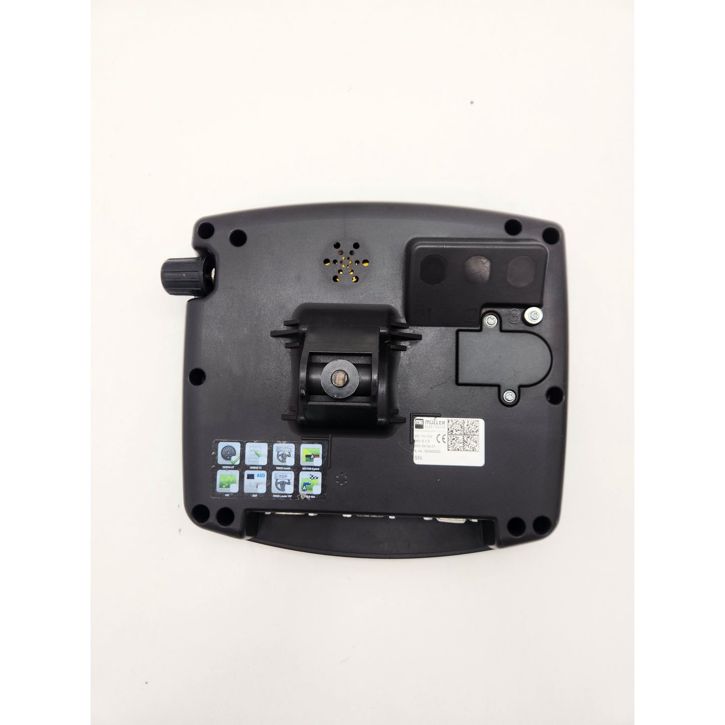 Front view of the Muller Horsch ISOBUS terminal display and control buttons. 00345263