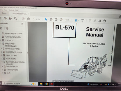 Bobcat Service Analyzer Advanced Troubleshooting System BATS Diagnostic Laptop