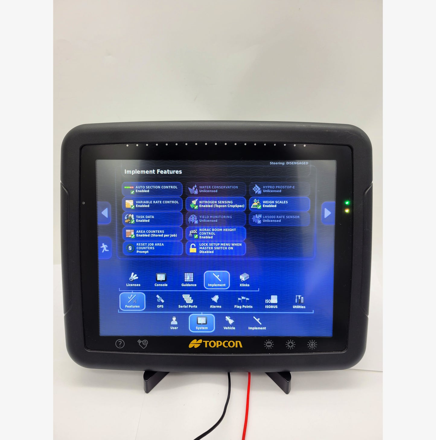 Topcon X30 12.1-inch console AGA4477 with Section Control and Auto Steer.
