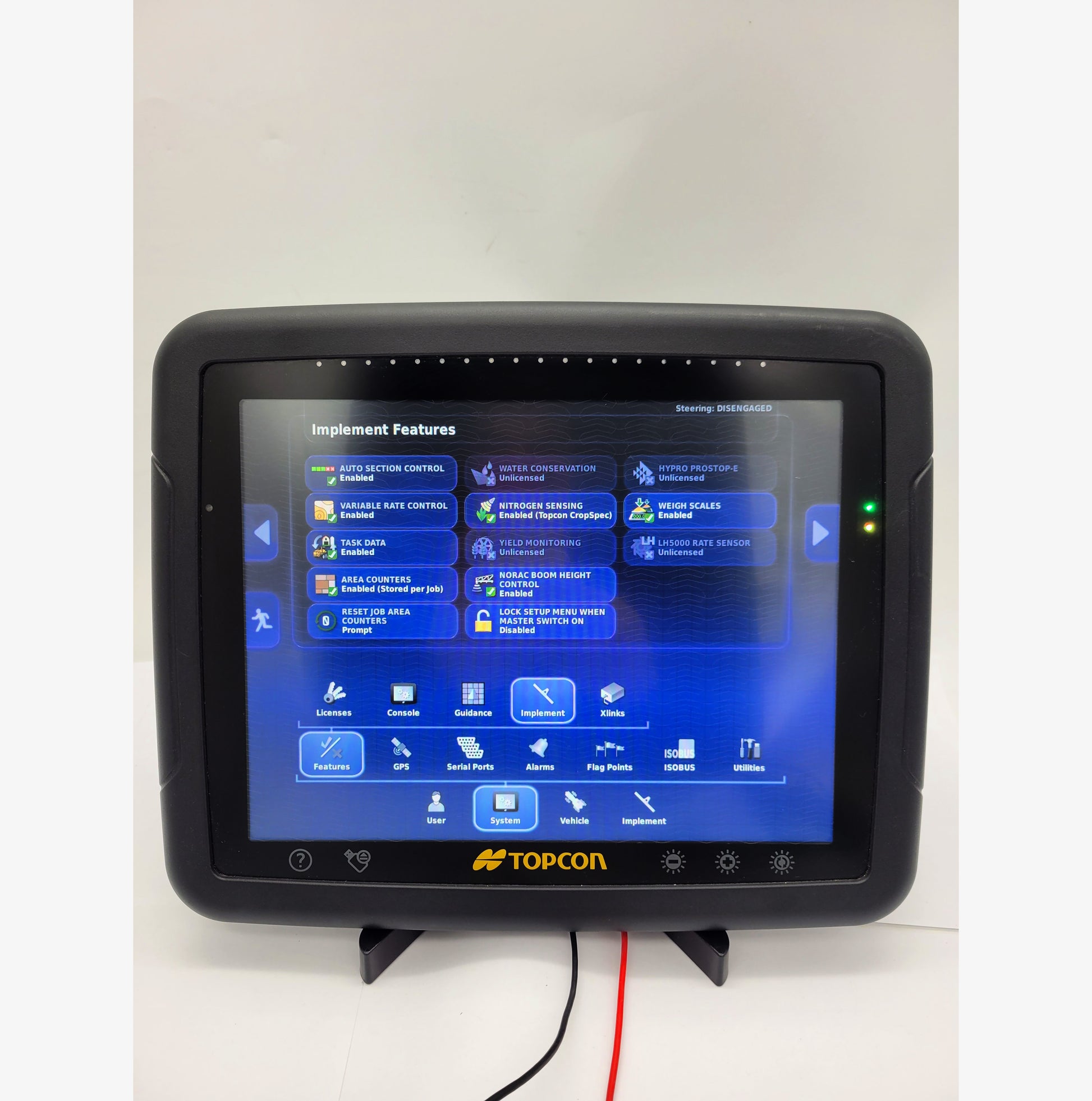Topcon X30 12.1-inch console AGA4477 with Section Control and Auto Steer.