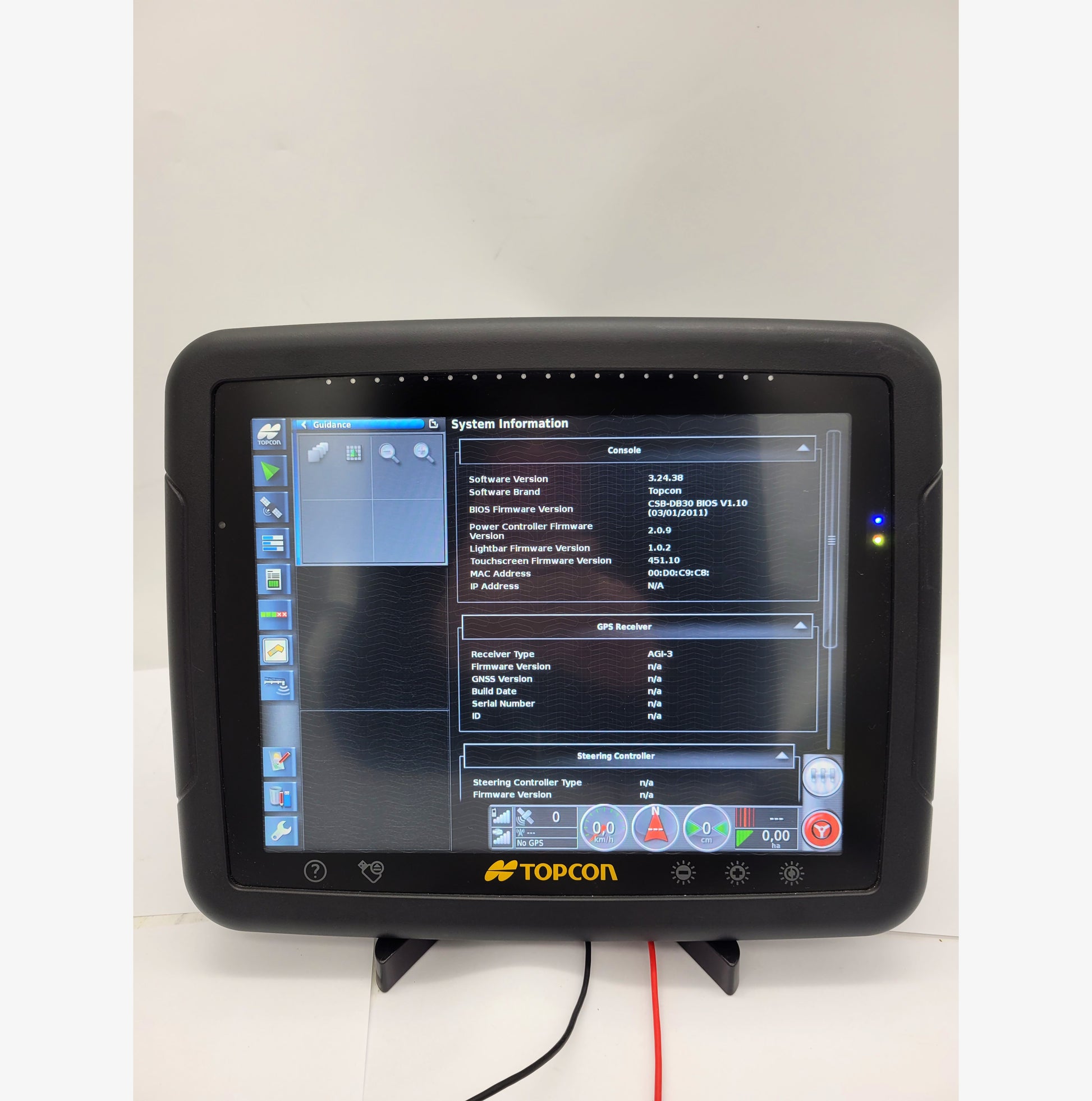 Topcon X30 12.1-inch console AGA4477 with Section Control and Auto Steer.