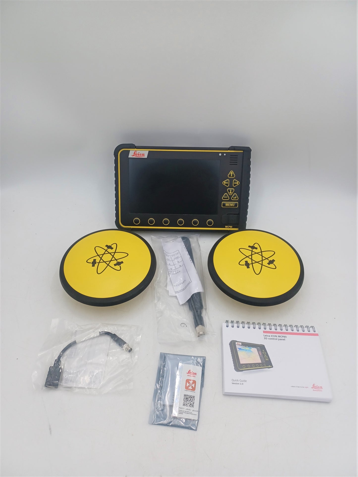 Leica Professional GNSS Survey Kit Display iCON MCP80 W/ TWO Antennas CGA100 GPS