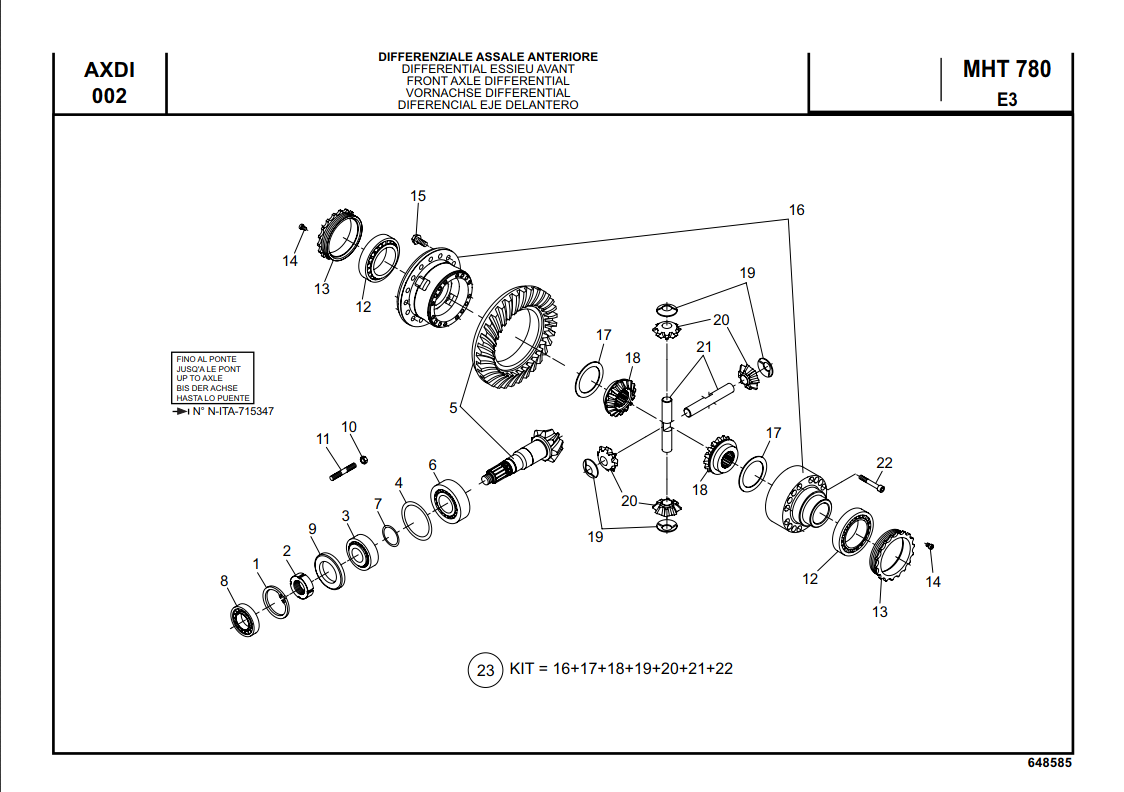 Manitou MHT 780 E3 PARTS REPAIR OPERATIONS MANUALS