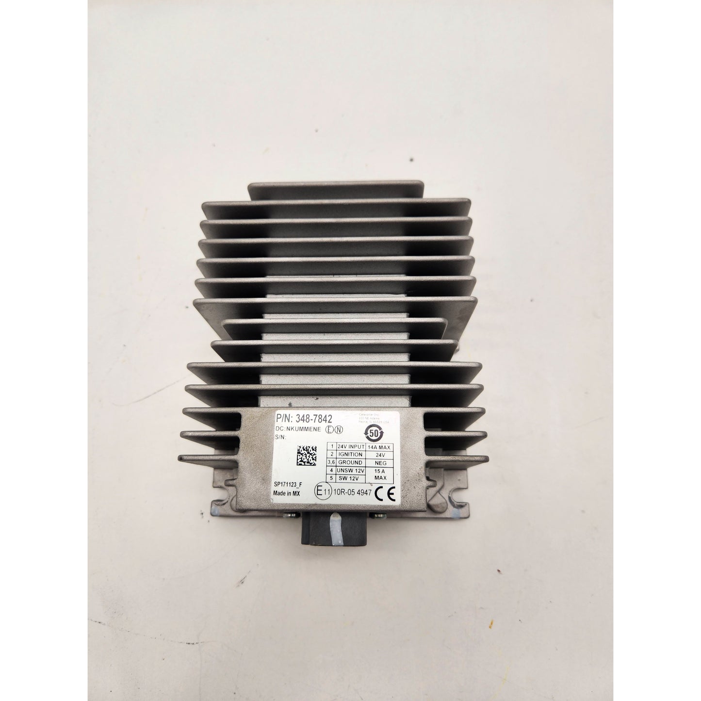 Top view of CAT 348-7842 heavy duty aluminum heat sink housing.