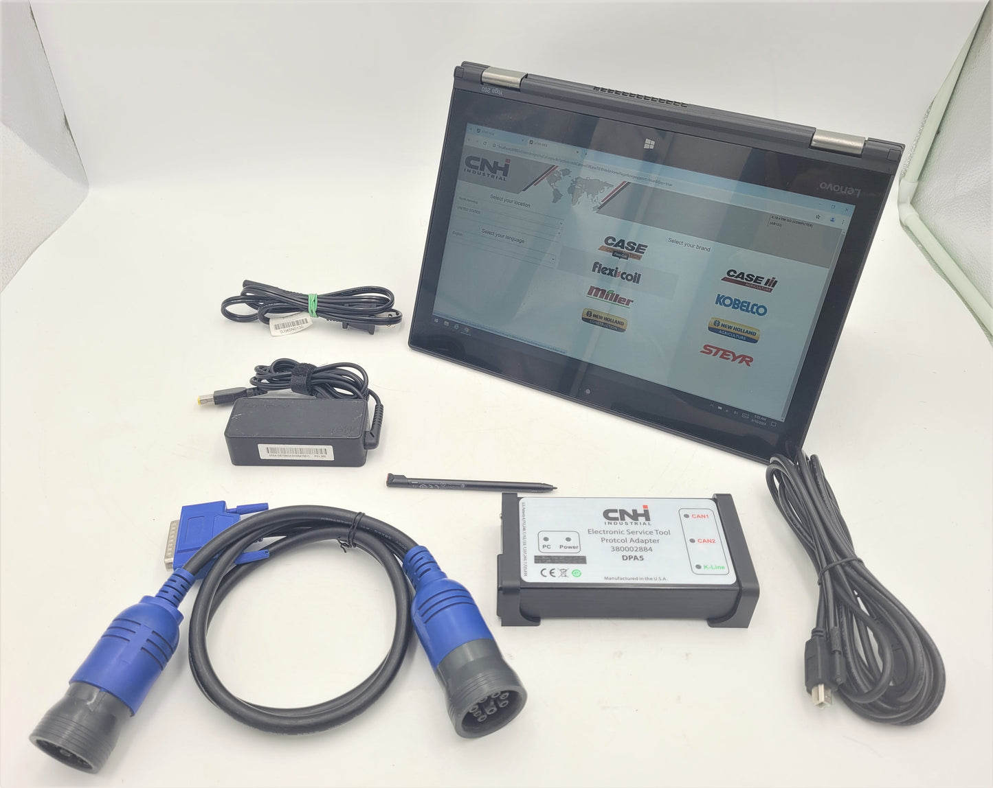 Diagnostic Kit Case New Holland CNH EST v9.10 Kobelco Miller Steyr Flexi-Coil + CNH DPA5 DIAGNOSTIC TOOL INTERFACE