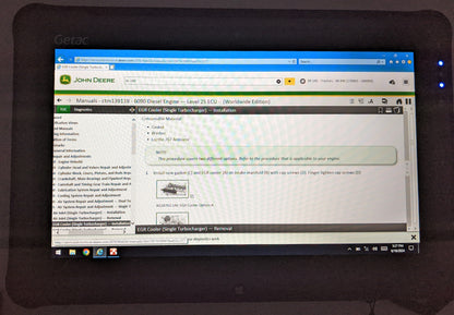 Diagnostic Tablet PC Getac F110 G3 John Deere Service Advisor v5.3