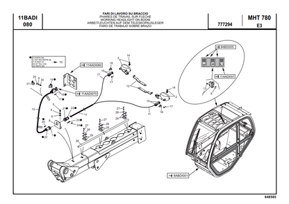 Manitou MHT 780 E3 PARTS REPAIR OPERATIONS MANUALS