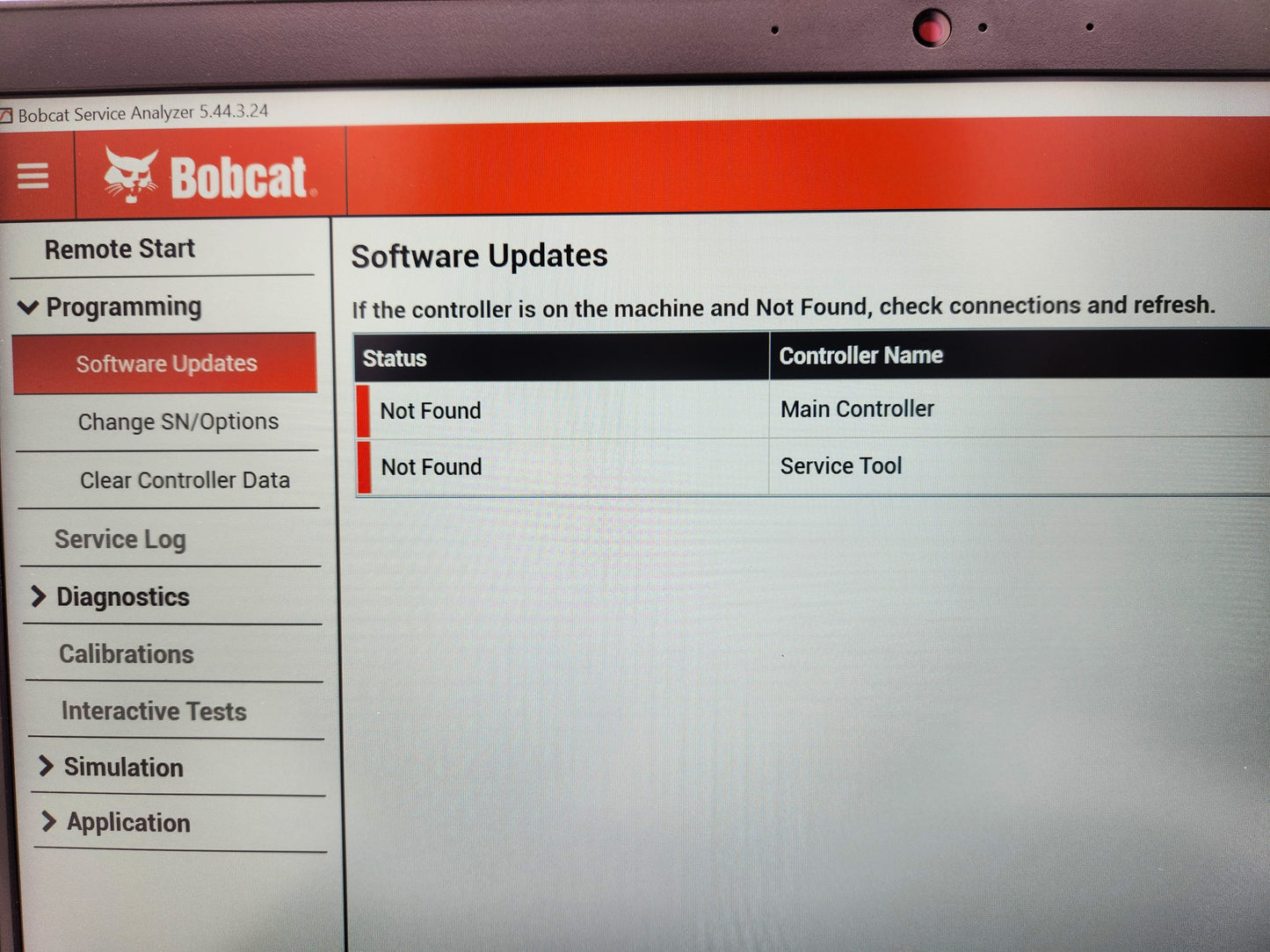 Bobcat Service Analyzer Advanced Troubleshooting System BATS Diagnostic Laptop