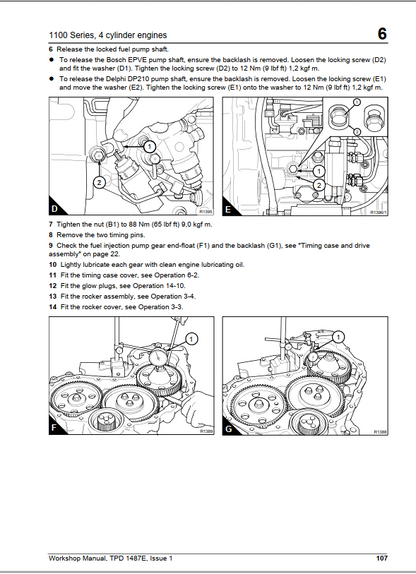 Manitou MHT 860 L Series M Perkins Engine Repair Manual