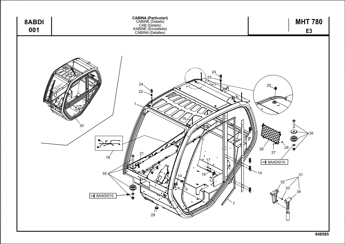 Manitou MHT 780 E3 PARTS REPAIR OPERATIONS MANUALS