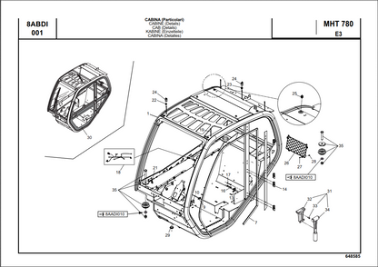 Manitou MHT 780 E3 PARTS REPAIR OPERATIONS MANUALS