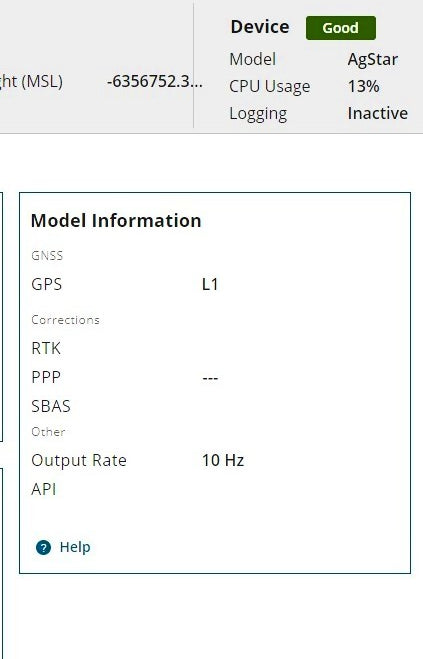 Ag Leader 4004224 AgStar GPS Receiver | 10Hz L1 SBSS Antenna | Tested