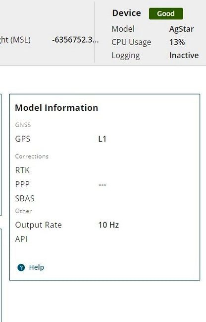 Ag Leader 4004224 AgStar GPS Receiver | 10Hz L1 SBSS Antenna | Tested