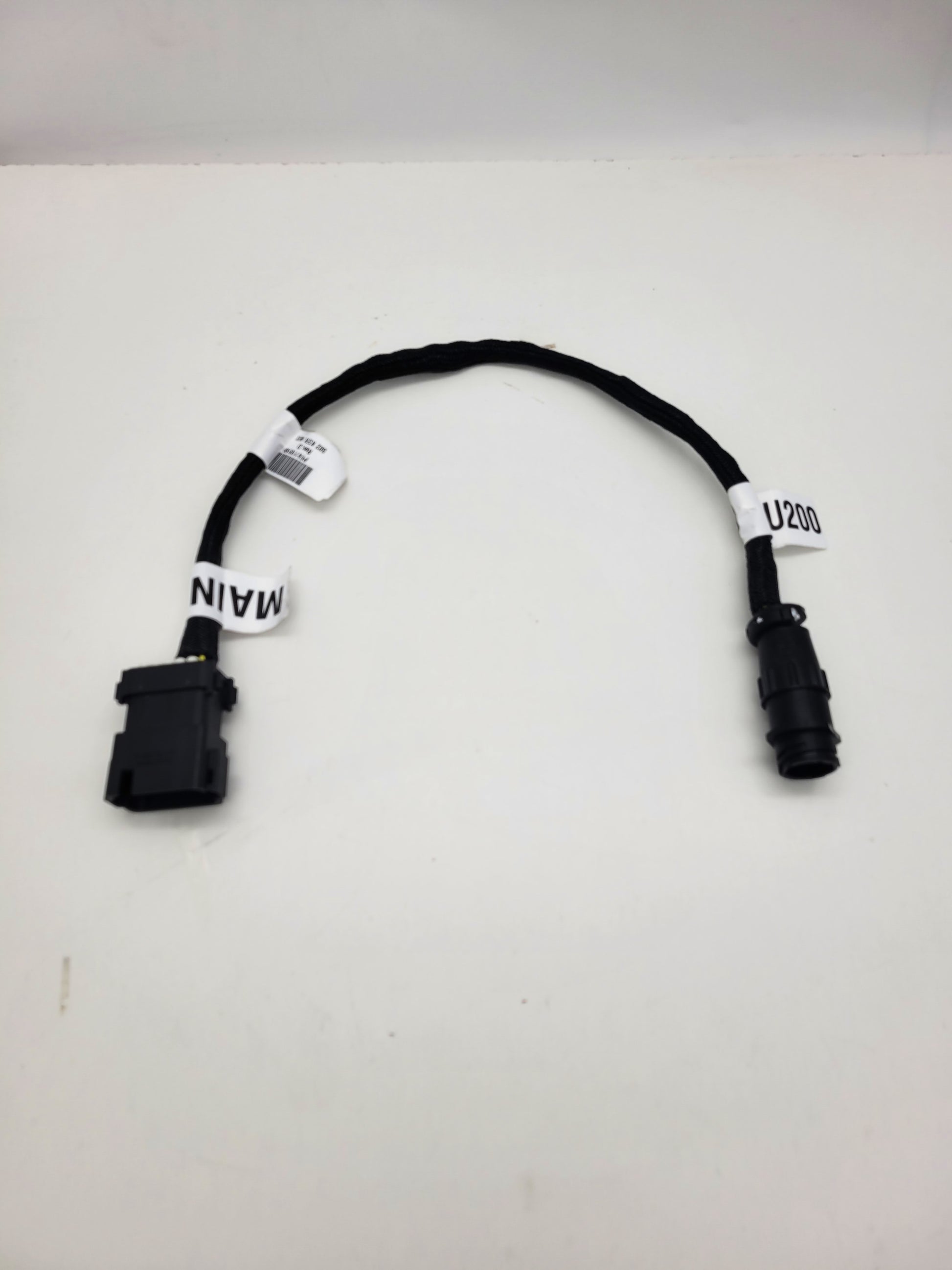 Complete view of the John Deere ATU 200 to ATU 300 steering motor adapter wiring harness.