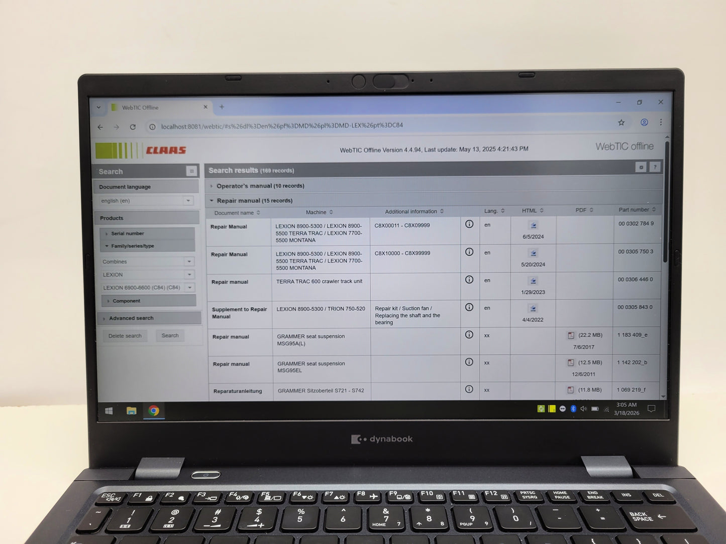 Claas Diagnostic Laptop with CDS 7.6.3 and WebTIC 2025 software