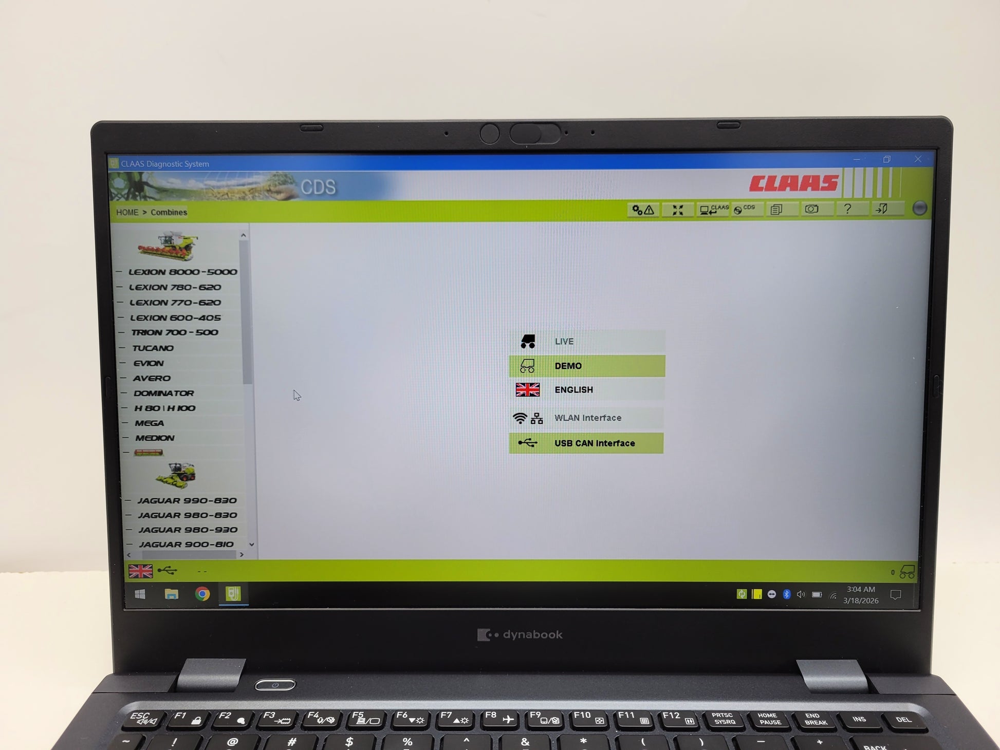 Claas Diagnostic Laptop with CDS 7.6.3 and WebTIC 2025 software