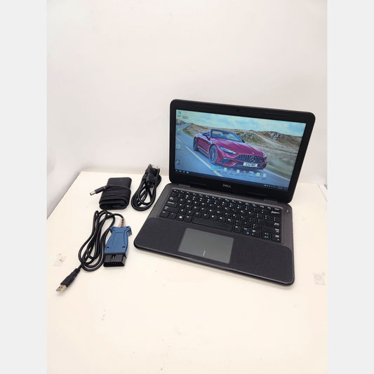Dell Latitude diagnostic laptop running Xentry 2023 software for Mercedes-Benz.