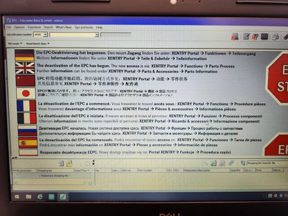 Dell Latitude diagnostic laptop running Xentry 2023