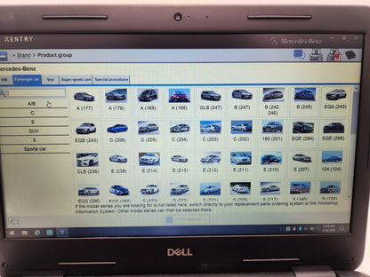 Dell Latitude diagnostic laptop running Xentry 2023