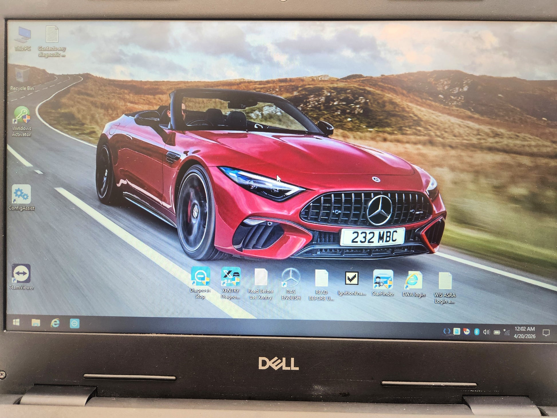Dell Latitude diagnostic laptop running Xentry 2023