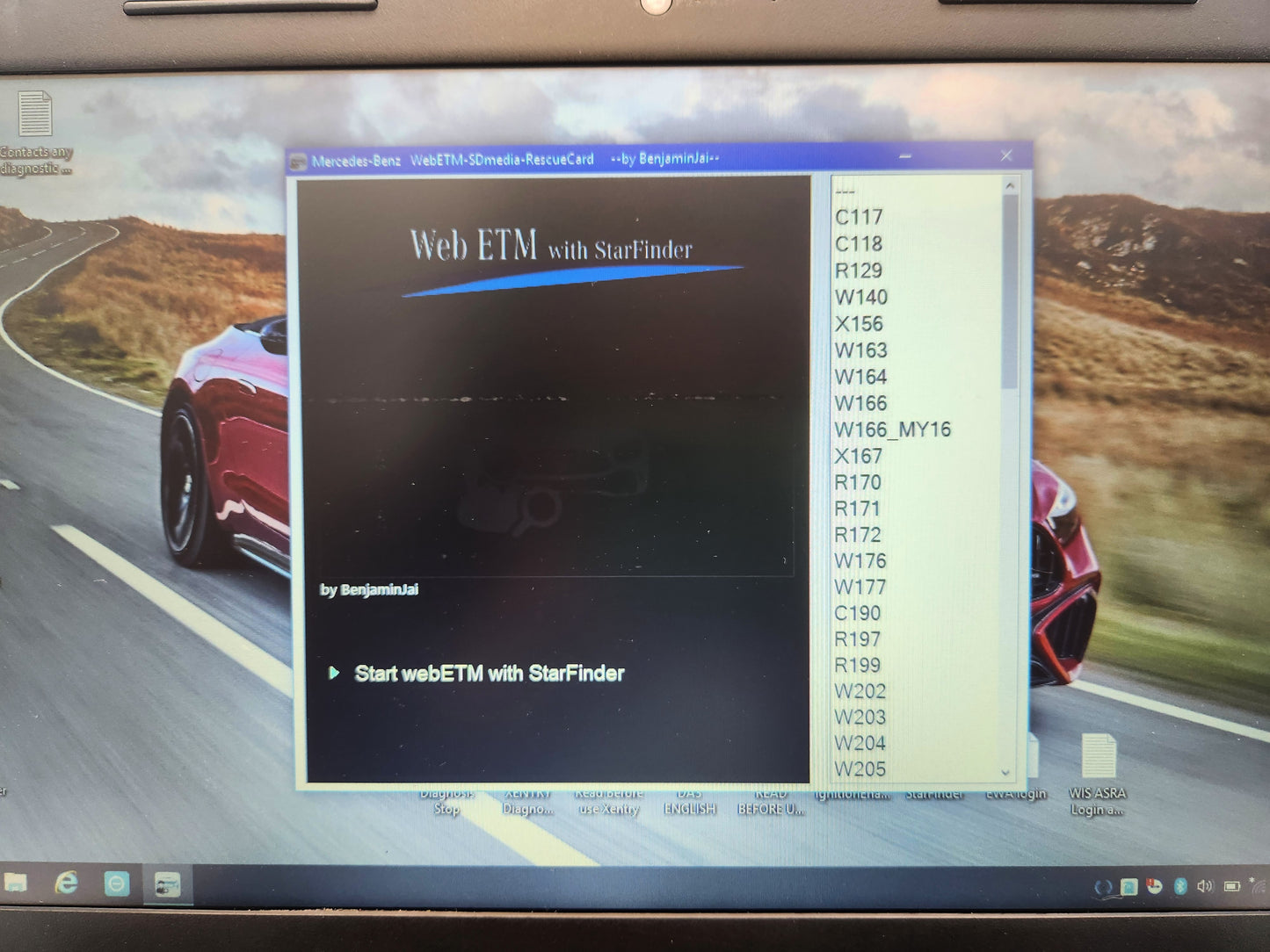 Dell Latitude diagnostic laptop running Xentry 2023