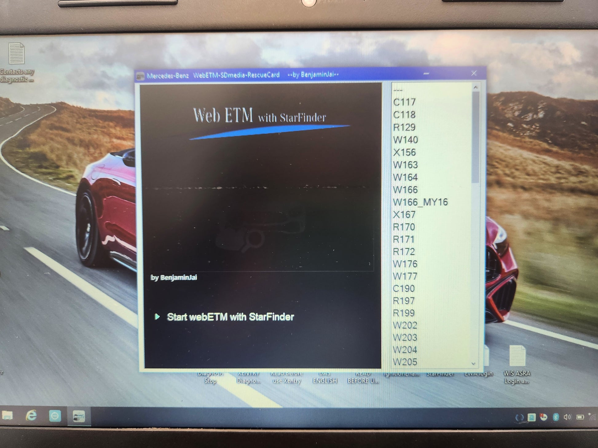 Dell Latitude diagnostic laptop running Xentry 2023