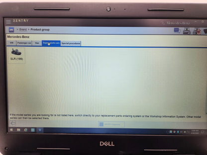 Dell Latitude diagnostic laptop running Xentry 2023