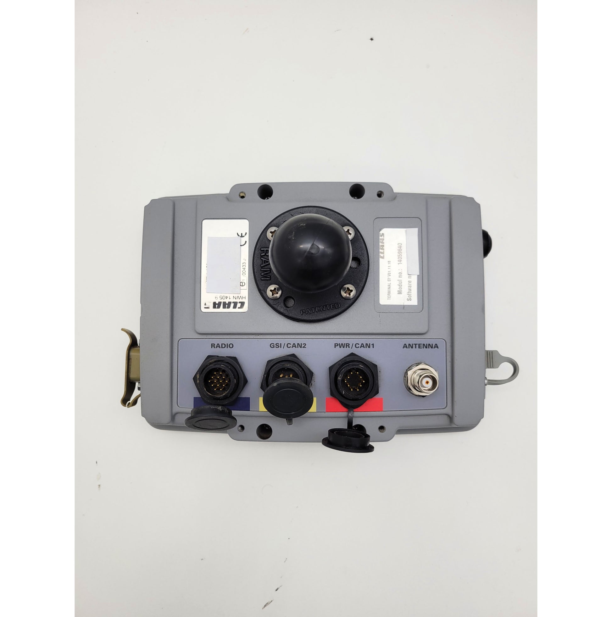 CLAAS Terminal S7 connections view and RAM mount